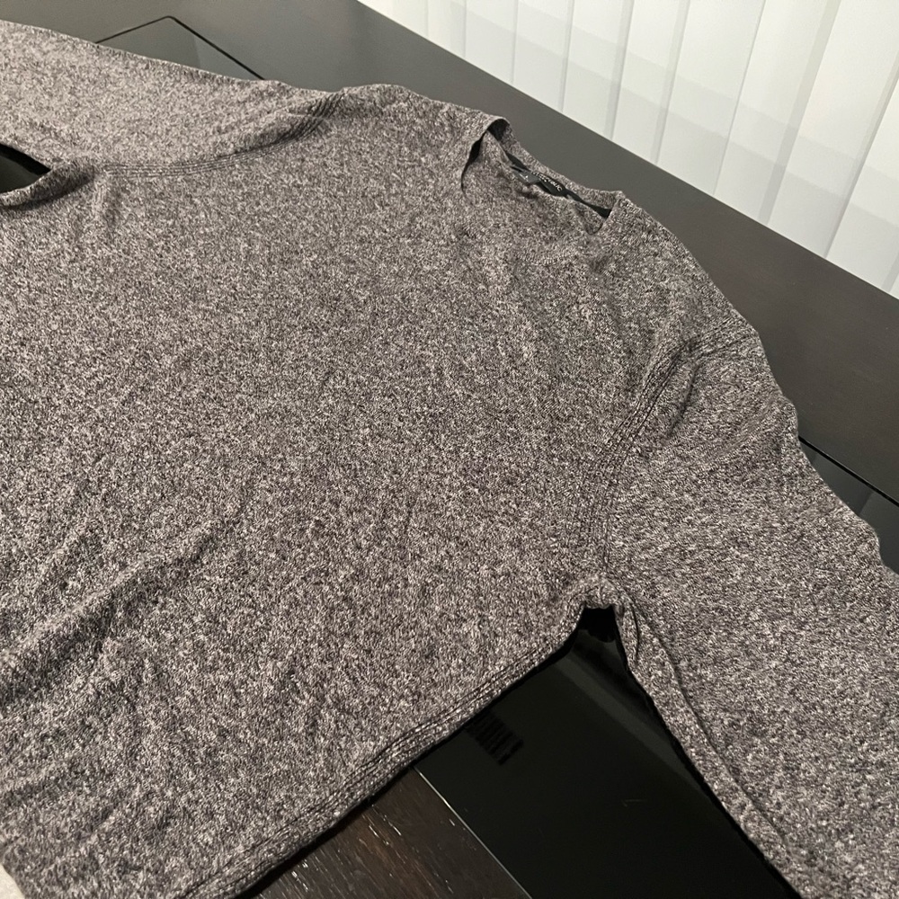 Banana Republic Black and Gray Knit Sweater